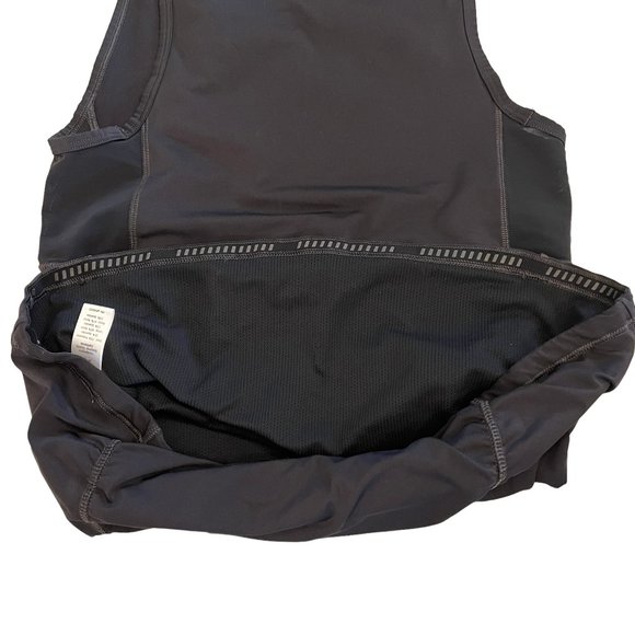 Like New Athleta Black Sleeveless Ruched & Seamed Tank Top Size Small - Picture 5 of 9